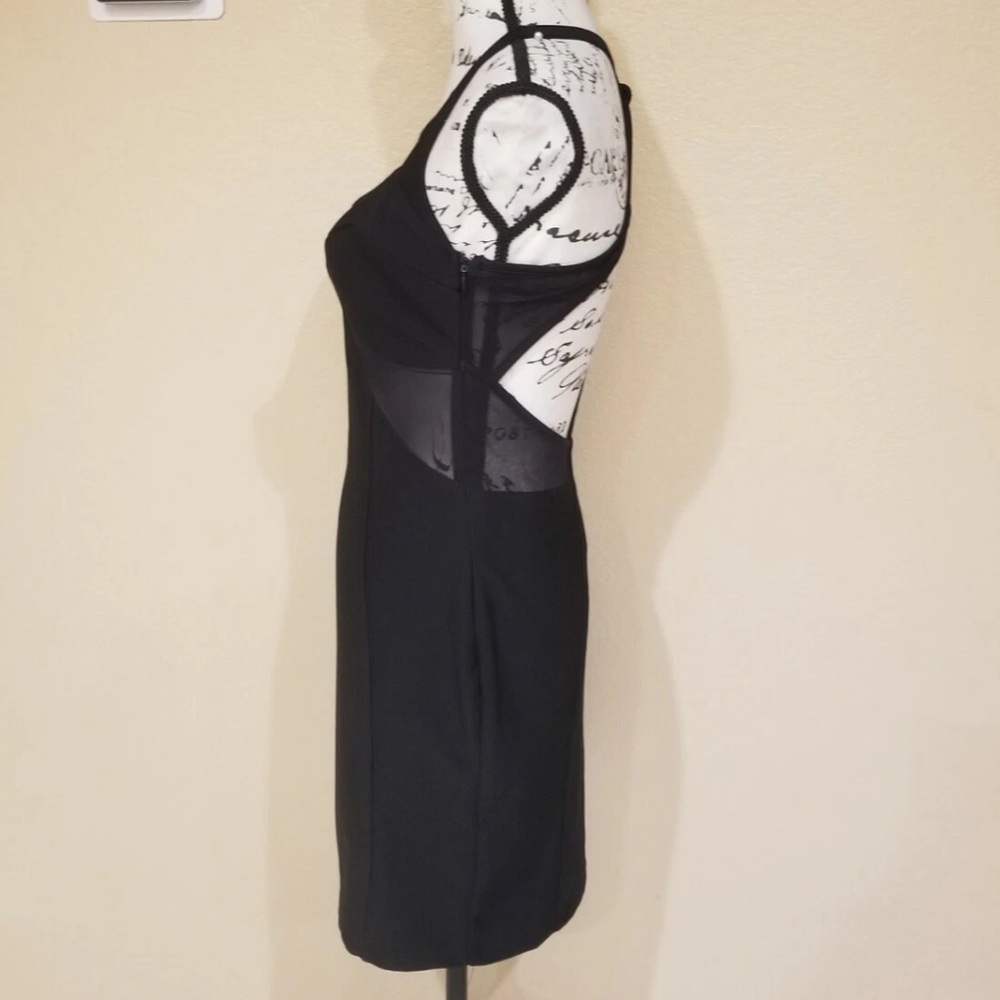 TOBI Elegant Black Sheer Halter Dress Midi Dress Size M NWOT - Picture 3 of 9